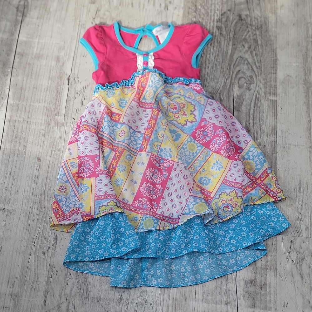 Colorful Patchwork Kids Dress